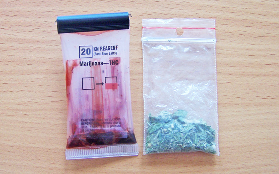 Posiadał 0,7 grama marihuany. Fot. KPP Kościan
