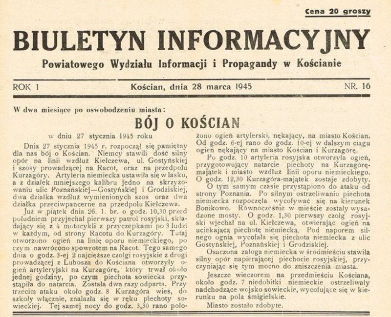 Biuletyn Informacyjny z marca 1945 r.