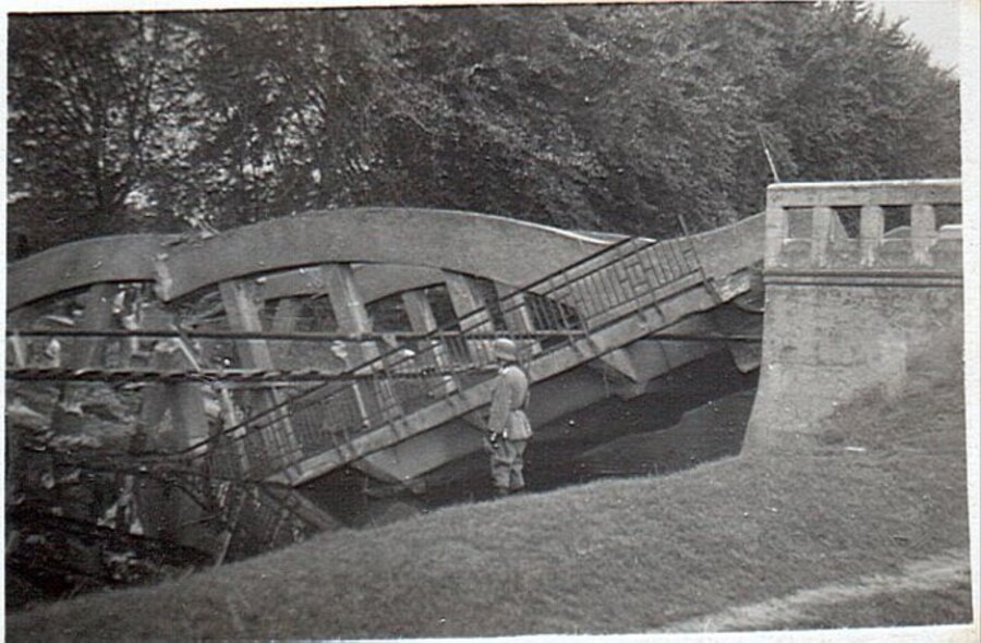 Wysadzony most na ul Marcinkowskiego 1939