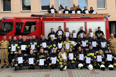 Egzamin zdało 54 strażaków ochotników z powiatu kościańskiego