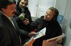 Poranny wizyta w redakcji Gazety Kościańskiej. 