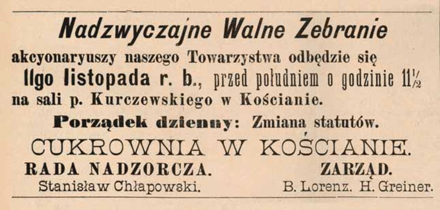 „Kostener Kreisblatt ”, nr 44, 30 X 1886 r.