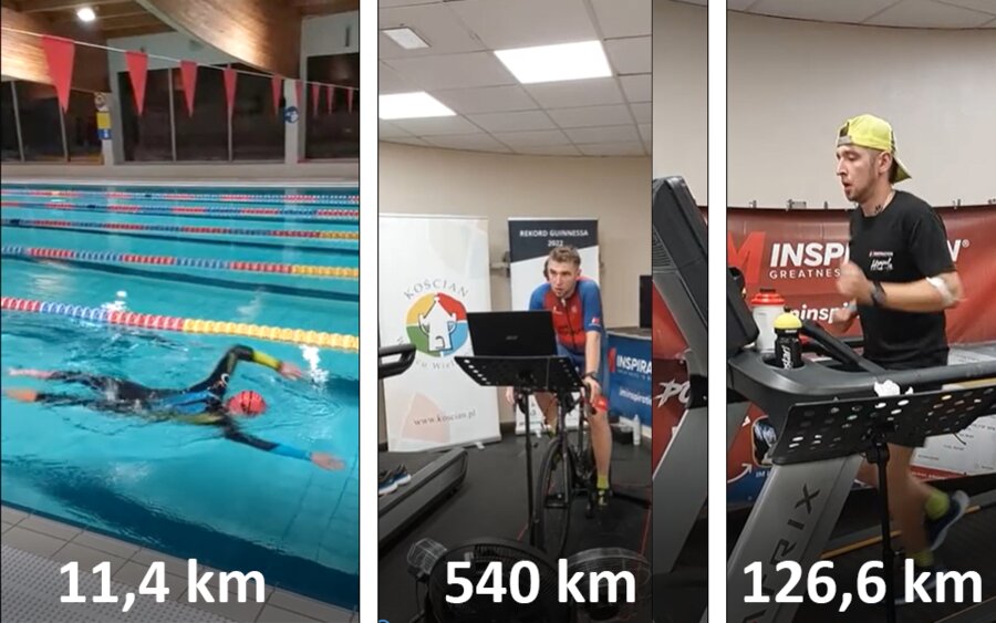 Łączna suma dystansów to 678 km. 