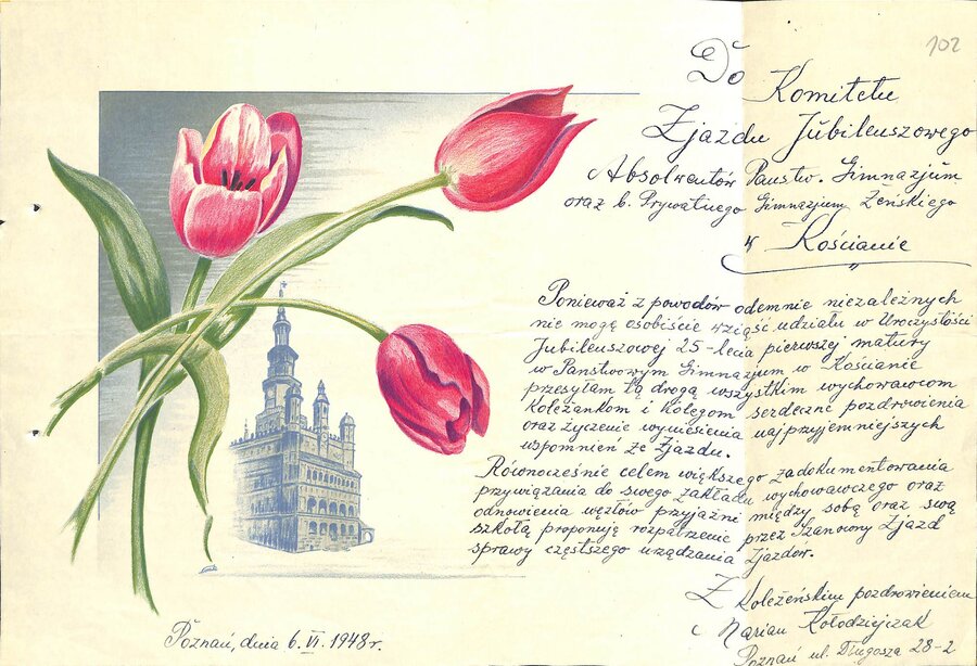List do Komitetu Jubileuszowego, 1948