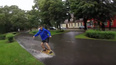 Skimboardem po Placu Wolności
