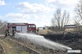 Pożar przy torach 