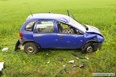 Opel wypadł z drogi 