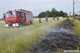 Pożar przy torowisku 