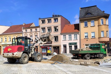 Fotorelacja z prac na kościańskim Rynku