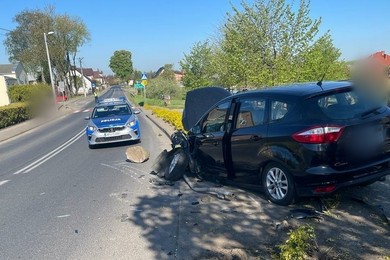 Nie ustąpiła pierwszeństwa. Jedną osobę przewieziono do szpitala 