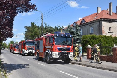 Zapaliła się sadza w kominie