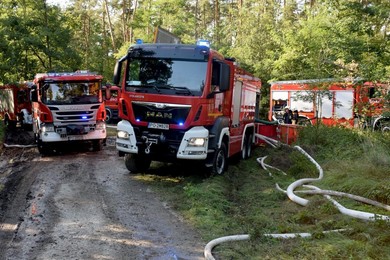 Ćwiczyli gaszenie dużego pożaru lasu