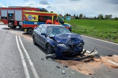 Nie ustąpiła pierwszeństwa. Trzy osoby trafiły do szpitala