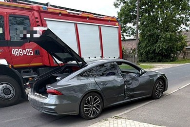 Motocyklista ranny po zderzeniu z Audi